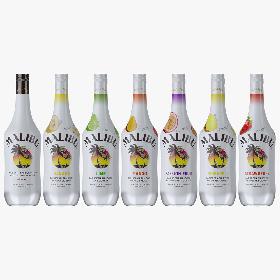 Malibu Rum Liqueur All Flavors Bottle Collection 3D model